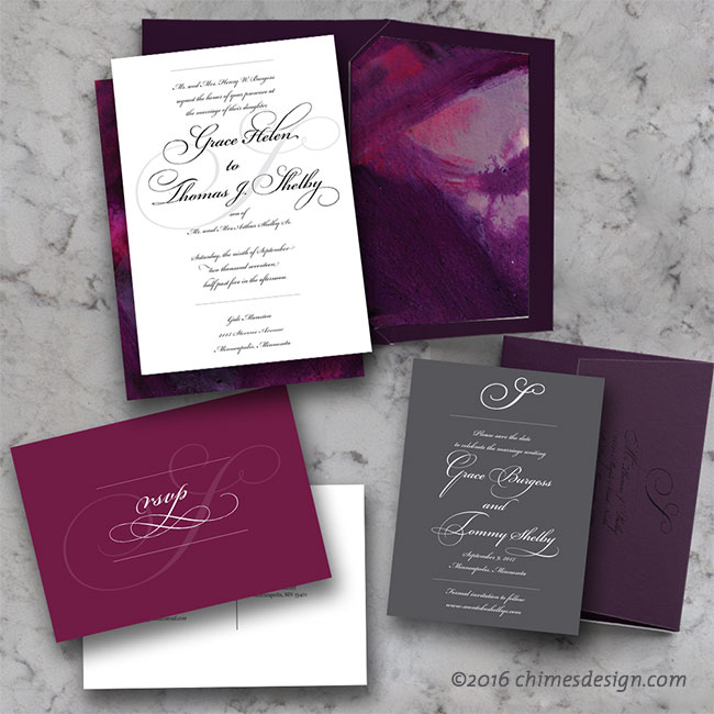 chimesdesign wedding invites: Grace suite Fall 2016